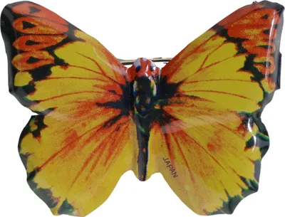 Produktbild von Blechanstecker - Schmetterling gelb - Anstecker aus Blech