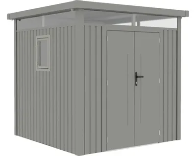 Obrázok produktu pre Plechový záhradný domček Rojaplast Anna B 211 x 211 cm sivý
