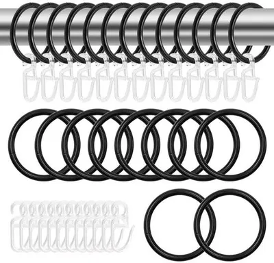 Immagine prodotto di Anelli per tende in metallo e plastica, 30 mm, 50 pezzi