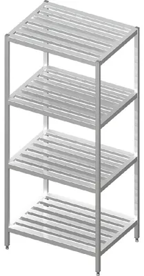 Produktbild von Regal m. Gitterrost-Böden - 1300x400x1800mm,e Böden