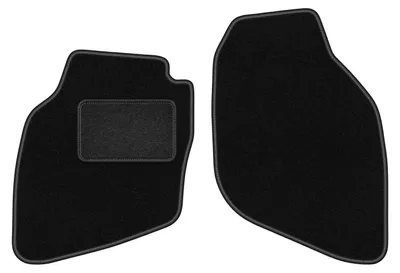 Produktbild von Velours-Fußmatten Vorne passend für Honda City IV (Limousine, Bj. 2002-2008) –  schwarz, passgenau, mit Befestigungen set 2 Stk. - STANDARD