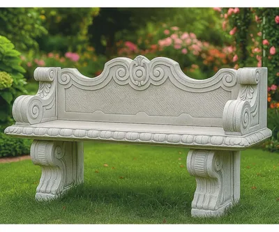 Produktbild von Casa Padrino Barock Beton Gartenbank Grau 140 cm - Barock Garten Möbel -  Italy
