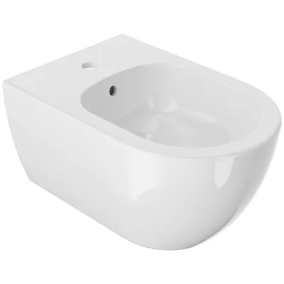 Produktbild von SANYCCES ARC Wand Bidet Keramik mit Überlauf und Hahnloch antibakteriell, weiß glänzend