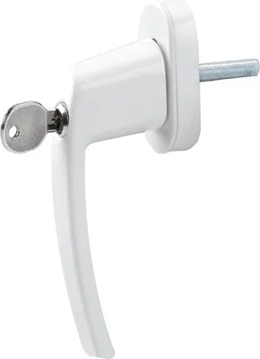 Immagine prodotto di Maniglia di sicurezza per finestre, bianco metallizzato, set da 2 pezzi