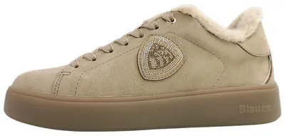 Productafbeelding van Blauer USA Damenschuhe sportlicher Schnürer Beige Freizeit