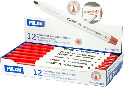 Image de Feutres Rouges Tableau Blanc Milan Marqueur Rouge Effaçable à Sec - Milán