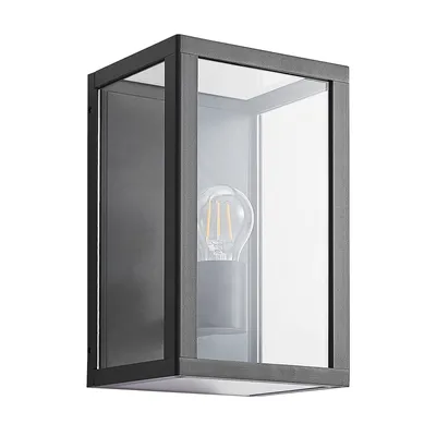 Produktbild von Lindby Außenwandlampe Giavanna, 28 cm, anthrazit, IP44, E27