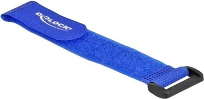 Produktbild von DeLOCK Klett-Kabelbinder mit Schlaufe L 190 x B 25 mm blau 5 Stück, Kabelbinder mit Klettverschluss, Blau, 190 mm, 25 mm, 5 Stück(e)