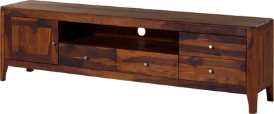 Image de MASSIVMOEBEL24 | Meuble TV en bois de Sheesham 200x40x55 noisette huilé BROOKLYN #18