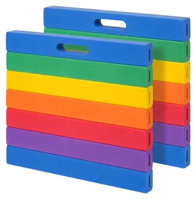 Produktbild von Relaxdays Kniekissen, 2er Set, Garten, Werkstatt, Yoga, Schaumstoff, Tragegriffe, HxBxT: 3 x 35 x 30 cm, Kniehilfe, bunt, KI-generiertes Bild