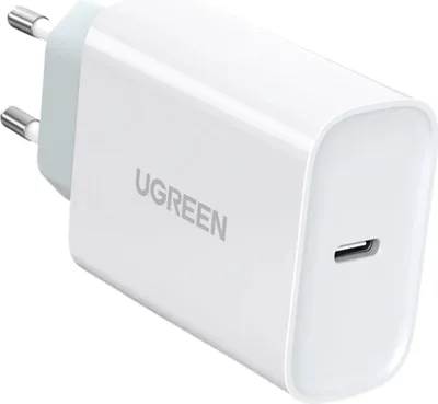 Produktbild von Ugreen Usb Typ C Schnellladegerät Power Delivery 30 W Quick Charge 4.0 Weiß (70161)