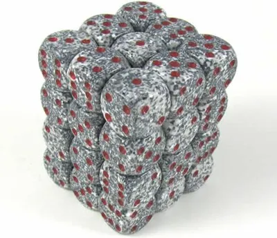 Produktbild von Chessex Granit Gesprenkelt D6 12mm Würfel Set 36 Stück