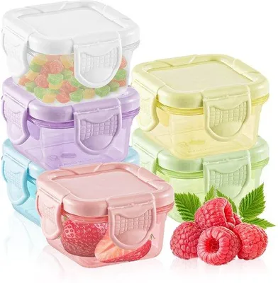 Image de Lot de 6 récipients de cuisine de 150 ml, hermétiques