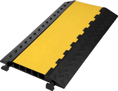 Image de Utilisation de câbles PRO - Tapis pour câbles - Tampon pour câbles pour l'extérieur - Caoutchouc - 5 canaux