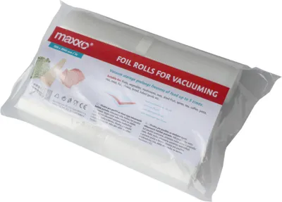 Zdjęcie produktu dla Folia próżniowa Maxxo w rolce, 3 sztuki o wymiarach 20 x 300 cm, nadająca się do wielokrotnego użytku, z wytłoczeniami, do pakowania sous-vide