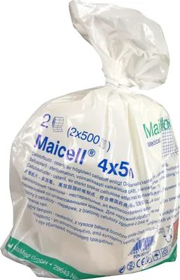 Produktbild von Maicell-unsteril 4x5cm Zellstofftupfer, 2x500 St./Pack. | Packung (1000 Stück)