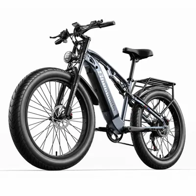 Produktbild von SHENGMILO MX05 Exploratorisches E-Bike, 48V 17,5Ah, Shimano 7-Gang, 26-Zoll-Reifen, max. 150 kg, Reichweite bis 50 km, KI-generiertes Bild