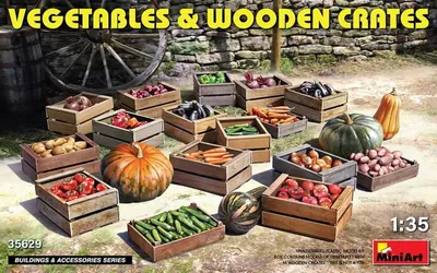 Immagine prodotto di MiniArt 1:35 casse di legno con verdure (16) modellazione in plastica