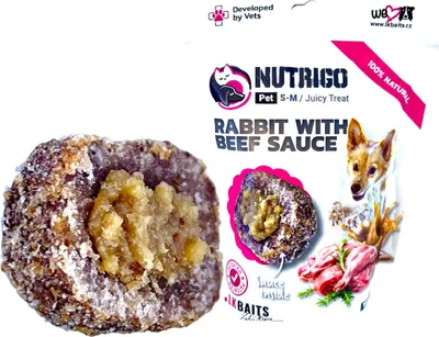 Zdjęcie produktu dla NUTRIGO Królik w sosie wołowym, S-M, 150g