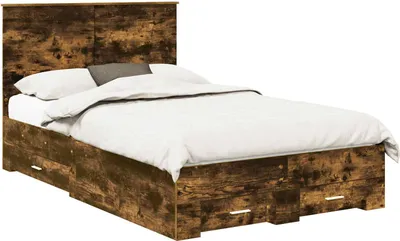 Zdjęcie produktu dla Ramka łóżka Dąb wędzony 135 x 190 cm Materiał drewnopochodny