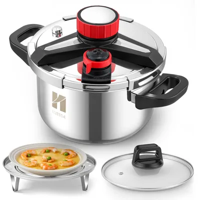 Schnellkochtopf 5 L, 3-in-1, 304 Edelstahl, 3 Druckstufen