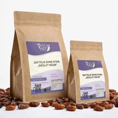 Produktbild von Tasty Pott Deglet Nour Datteln ohne Stein - getrocknet - im Beutel - 1 Beutel