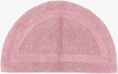 Produktbild von HOMESCAPES Halbrunde Badematte rosa 50x80 cm aus 100% Baumwolle