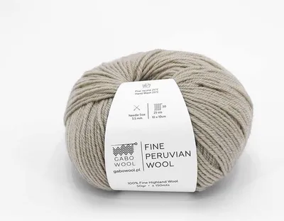 Zdjęcie produktu dla Włóczka Gabo Wool Fine Peruvian Wool 8241 / szaro-beżowy