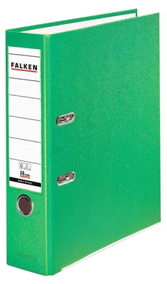 Produktbild von Falken Ordner 8cm PP-Color Kunststoff-Ordner breit DIN A4 HELLGRÜN 11286739 Ringordner Aktenordner Briefordner Büroordner Plastikordner Schlitzordner