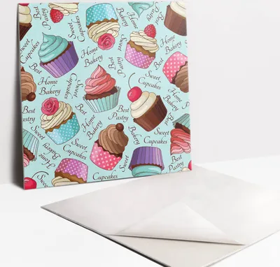 Produktbild von Fliesenaufkleber Set für Bad und Küche - 9 Fliesen Selbstklebend PVC - 30 x 30 - Farbenfrohe Muffins