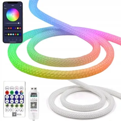 Produktbild von Oledowani LED Neon Schlauch RGBIC 5m Musiksteuerung Bluetooth