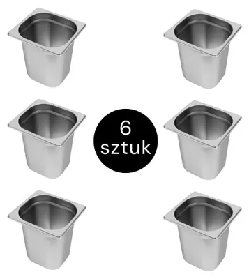 Obrázek produktu pro Nádoba GN Mega-M 1/6 176x162x200 (sada 6 ks) N