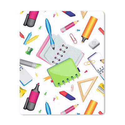 Produktbild von MuchoWow® Mauspad Mousepad Muster - Schule - Bleistift 30x40 cm - Mousepads - Maus Mat - Pad - Mausunterlage - Mausmatten