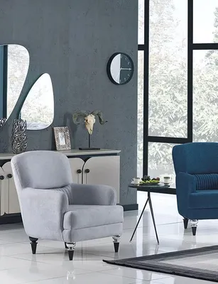 Obrázek produktu pro křeslo šedé čalouněné nábytek moderní design čalouněné křeslo obývací pokoj
