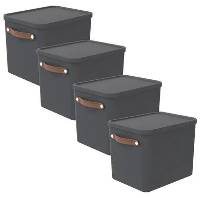Produktbild von Aufbewahrungsbox 27L Maloja - Kunststoffbox mit Deckel - Stapelbox 40,0 x 29,0 x 29,5 cm - Plastikbox Ordnungsbox Allzweckkiste