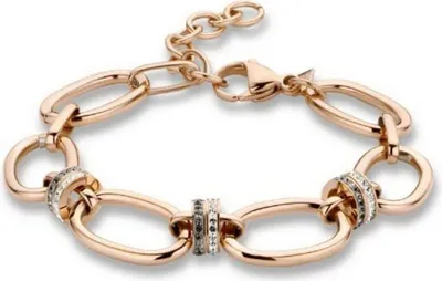 Image de Victoria Bracelet en pierre rose dorée