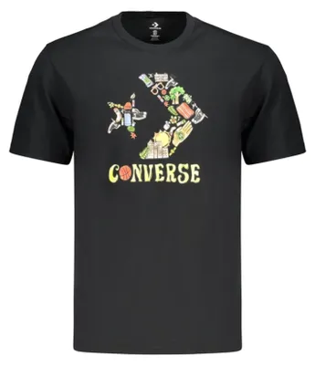 Produktbild von Herren Kurzarm T-Shirt in Schwarz mit Logo-Druck – Standardpassform