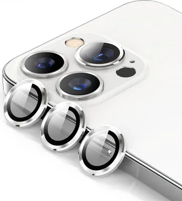 Obrázok produktu pre Pre Apple iPhone 15 Pro / Pro Max Ochranné sklo objektívu fotoaparátu tvrdé sklo H9 Silver