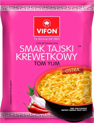 Zdjęcie produktu dla VIFON Zupa smak tajski krewetkowy TOM YUM 70 g