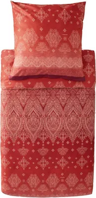 Produktbild von Bassetti Satin-Bettwäsche-Garnitur KERALA Farbe R1 BORDEAUX Größe 200x200+2x80x80