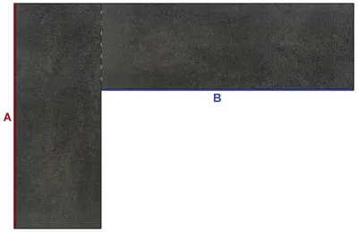 Produktbild von L-Form Arbeitsplatte 180x232cm Küchenarbeitsplatte District Dark Betonoptik