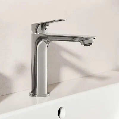 Imagen del producto de Grifo para lavabo Ideal Standard Ceralife O, con sistema BlueStart y apertura mediante presión, altura H120