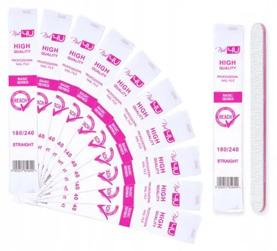 Produktbild von Nail4U BASIC Nagelfeile Gerade 180/240 Papierverpackt 10 Stk
