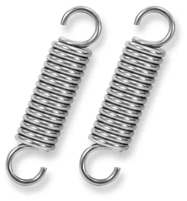 Zugfedern mit Haken, Edelstahl, 50 mm, 12 kg, 2 Stück