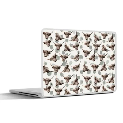 Produktbild von MuchoWow® Laptop Aufkleber Sticker Cover Schottischer Highlander - Kuh - Tiere 32.5x23.5 cm - Sticker für Laptop - Selbstklebend
