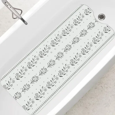 Produktbild von Badewannenmatte rutschfest Weiß 100 x 40 cm | Antirutschmatte Duschmatte Schimmelresistent