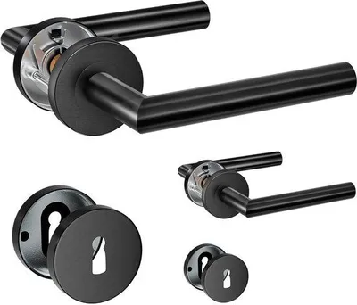 Immagine prodotto di Set di recinzione a doppia griglia - Nero - 2 pezzi - Resistente - Acciaio inossidabile