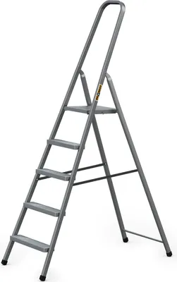 Produktbild von DRABEST, Stahlleiter, Leiter, haushaltsleiter, leiter 5 stufen, Klapptritt, Stahl, Universal,bis 125 kg