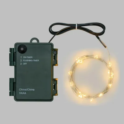 Immagine prodotto di Xmas King: ghirlanda LED a batteria da 16 m con 160 LED per esterni, luce bianca calda