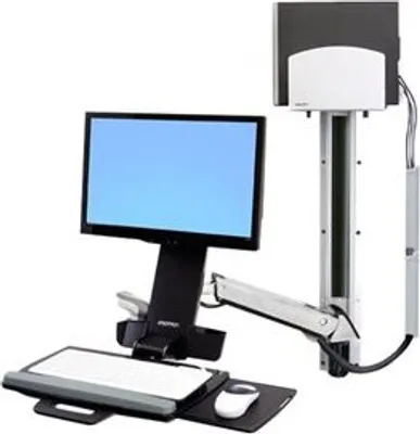 Immagine prodotto di Supporto multicomponente Ergotron StyleView per tastiera, mouse, scanner, monitor a schermo piatto, computer - Dimensioni dello schermo: 61 cm (24 pollici) - Portata massima: 21,32 kg - Alluminio